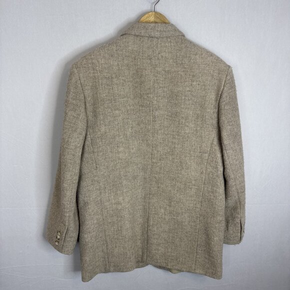Vintage Eddie Bauer Women’s Wool Blazer Jacket Beige 100% Wool USA‎ Size L - Picture 4 of 6